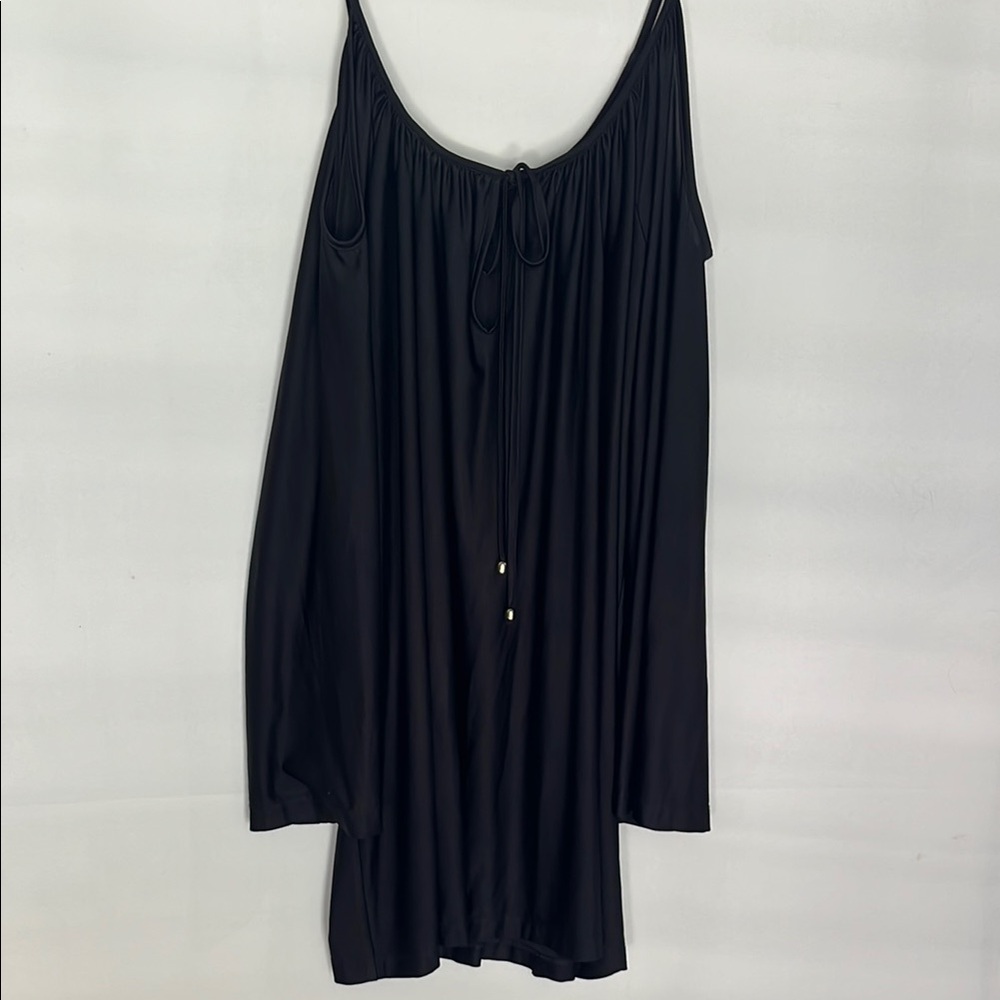 Black Atina Cristina Long Sleeve Cold Shoulder Blouse